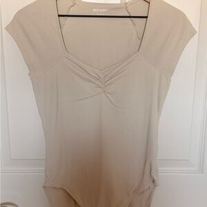Old Navy Cream Ribbed Top